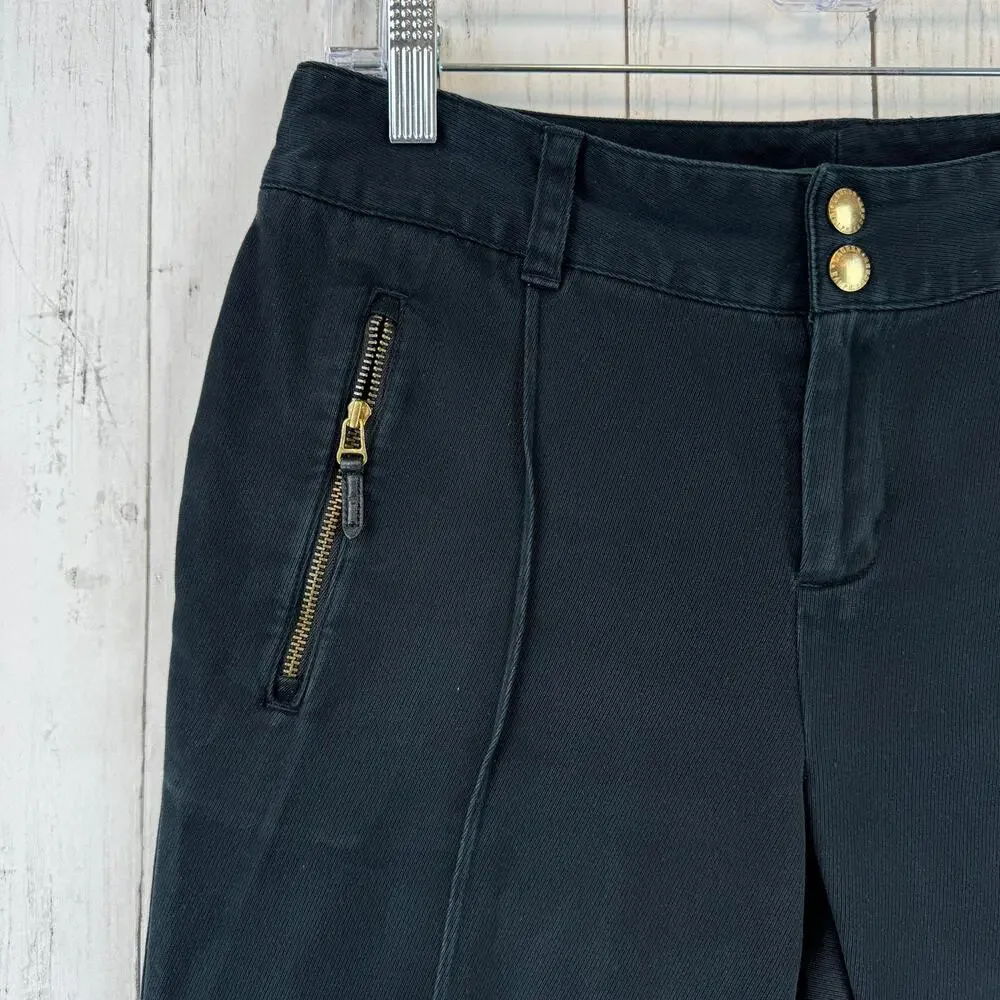 Lauren Ralph Lauren Black Zip Front Pocket Skinny Pointe Pants Size 4 Petite